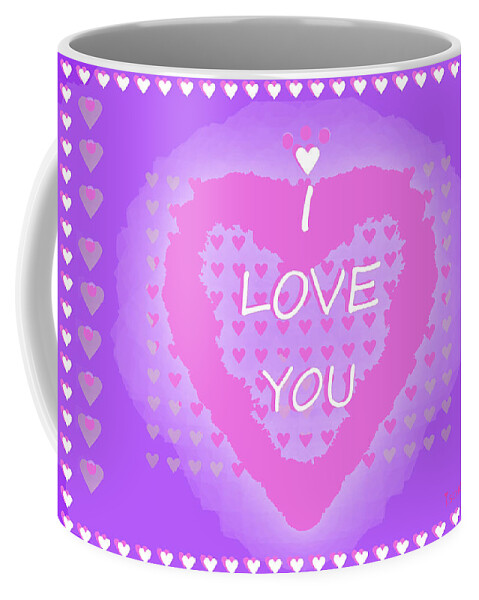 2634 I Love You Card 2018 V Coffee Mug featuring the digital art 2634 i love you card 2018 V by Irmgard Schoendorf Welch