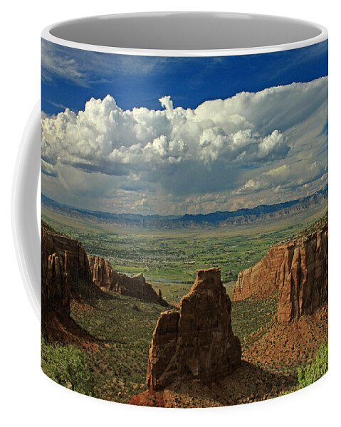 Colorado River Valley Coffee Mug featuring the photograph 2D10338 Thunderhead over Independence Monument by Ed Cooper Photography