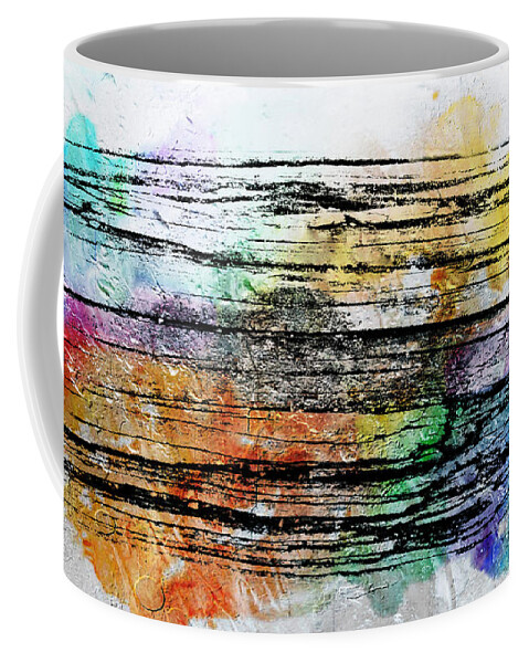 Abstract Coffee Mug featuring the painting 2g Abstract Expressionism Digital Painting by Ricardos Creations