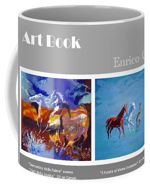  Coffee Mug featuring the painting Art book by Enrico Garff