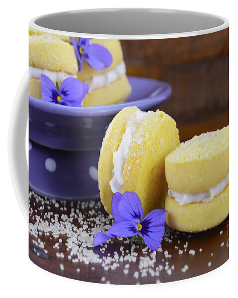 Afternoon Tea Coffee Mug featuring the photograph Australian style yo-yo biscuits. #3 by Milleflore Images
