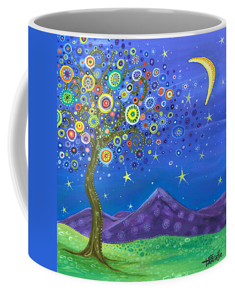 Dreaming Tree Coffee Mug featuring the painting Believe in Your Dreams by Tanielle Childers