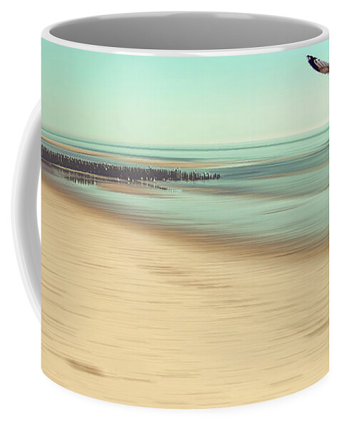 Beach Coffee Mug featuring the photograph Desire Light Vintage by Hannes Cmarits