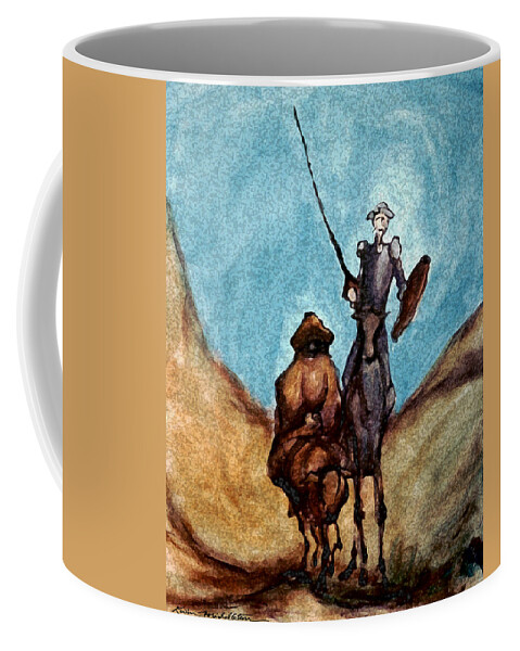 Don Quixote Coffee Mug featuring the painting Don Quixote #3 by Kevin Middleton