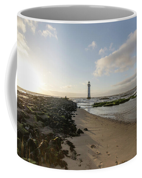 Beach Coffee Mug featuring the photograph Fort Perch Lighthouse #3 by Spikey Mouse Photography