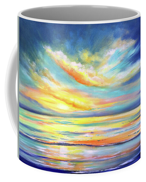 Sunset Coffee Mug featuring the painting Glory #3 by Gina De Gorna