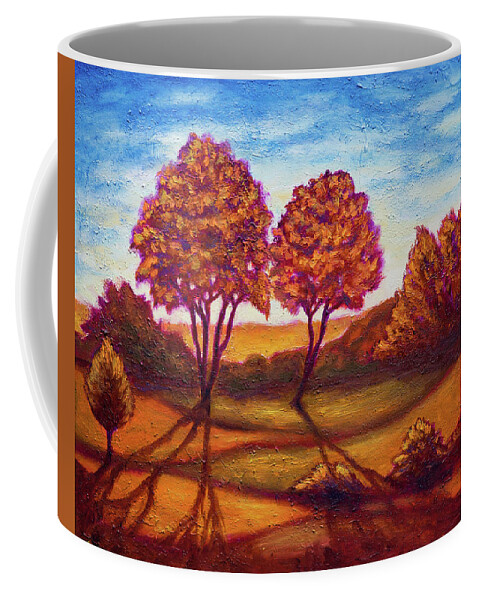 Golden Autumn Coffee Mug featuring the painting Golden Autumn #3 by Lilia S