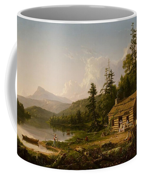 Home In The Woods Coffee Mug featuring the painting Home in the Woods by Thomas Cole