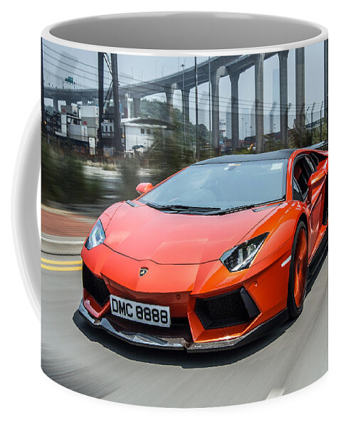 Lamborghini Coffee Mug featuring the digital art Lamborghini #3 by Maye Loeser