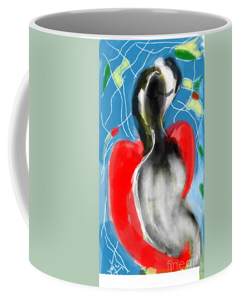 Love Lovers Figure Passion Coffee Mug featuring the digital art Lovers #3 by Subrata Bose