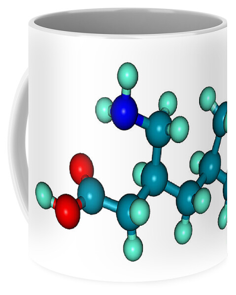 Pregabalin Coffee Mug featuring the photograph Lyrica Pregabalin Molecular Model #3 by Scimat