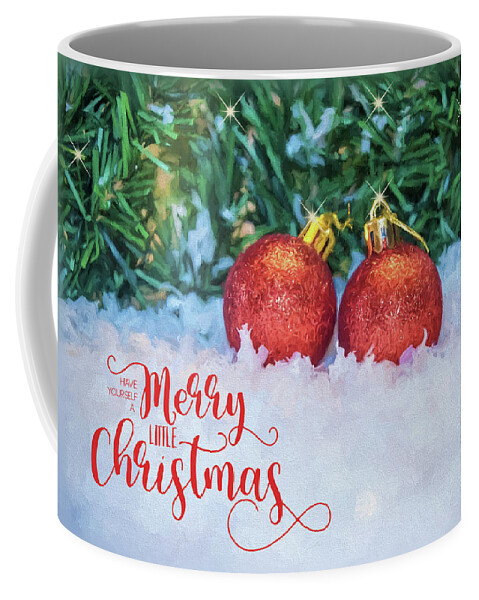 Pines Coffee Mug featuring the photograph Merry Christmas by Cathy Kovarik
