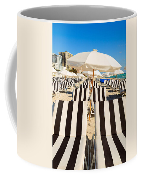 Chair Coffee Mug featuring the photograph Miami Beach by Raul Rodriguez