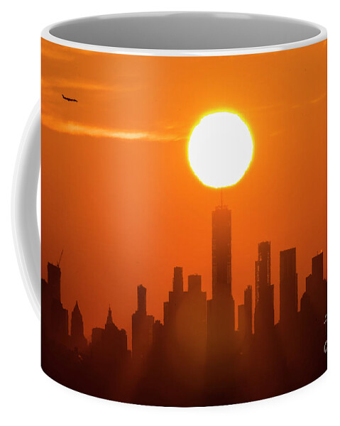 New York City Coffee Mug featuring the photograph New York City Sunrise #3 by Zawhaus Photography