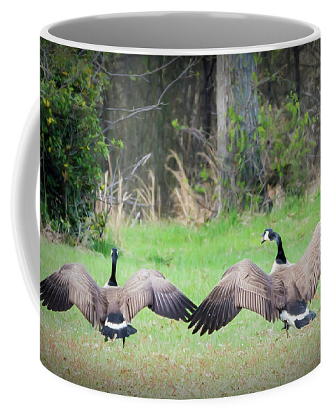 2d Coffee Mug featuring the photograph 3 Pt Landing by Brian Wallace