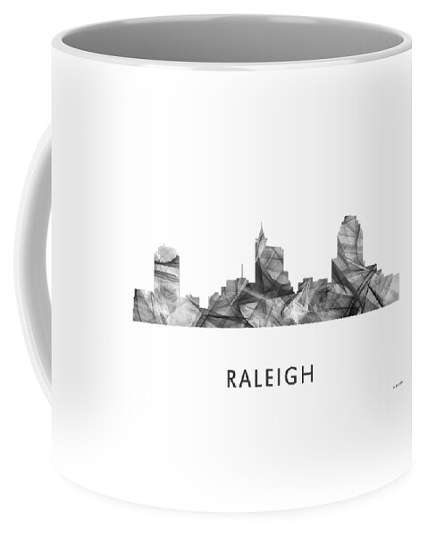 Raleigh North Carolina Skyline Coffee Mug featuring the digital art Raleigh North Carolina Skyline #3 by Marlene Watson