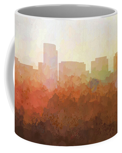 Rosslyn Virginia Skyline Coffee Mug featuring the digital art Rosslyn Virginia Skyline #3 by Marlene Watson