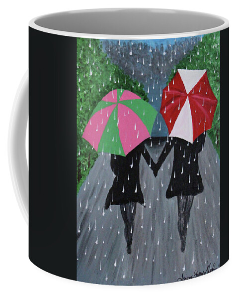 Sisterly Love Coffee Mug featuring the painting Sisterly Love by Tammy Groves Thornton