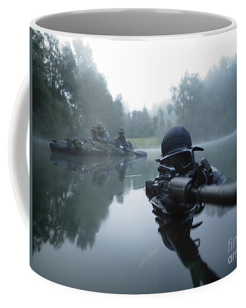 Special Operations Forces Coffee Mug featuring the photograph Special Operations Forces Combat Diver by Tom Weber