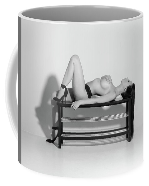 Lingerie Coffee Mug featuring the photograph Sweater And Heels by La Bella Vita Boudoir