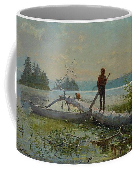 Winslow Homer Coffee Mug featuring the painting The Trapper by Winslow Homer