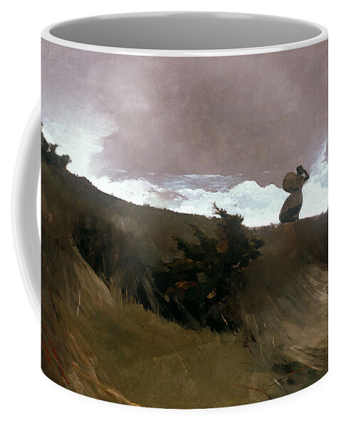 Winslow Homer Coffee Mug featuring the painting The West Wind #3 by Winslow Homer