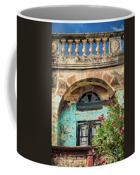 Architecture Coffee Mug featuring the photograph Traditional Mediterranean Maltese House Exterior Detail In Gozo #3 by JM Travel Photography