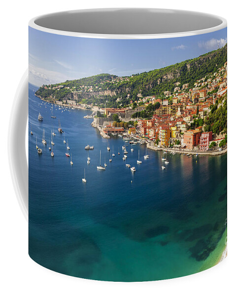 French Coffee Mug featuring the photograph Villefranche-sur-Mer view on French Riviera 2 by Elena Elisseeva