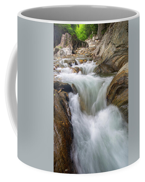 Green Mountains Coffee Mug featuring the photograph Warren Falls #3 by Bryan Bzdula