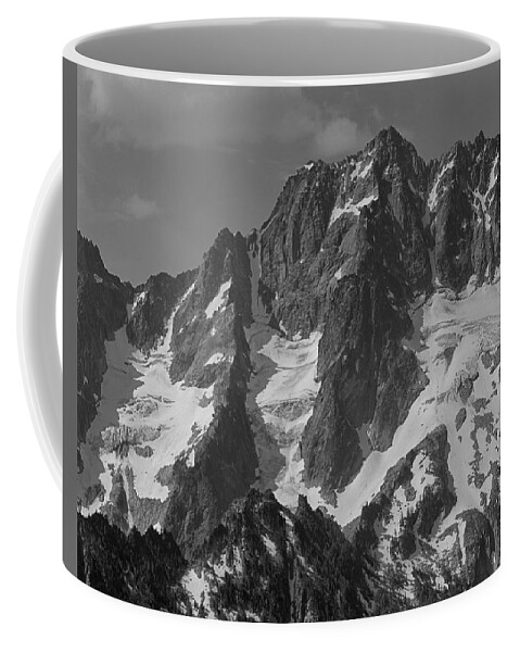 North Face Coffee Mug featuring the photograph 304630 BW North Face Mt. Stuart by Ed Cooper Photography