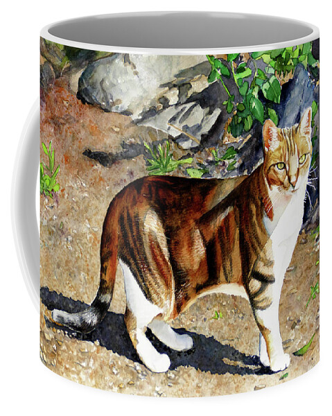 Cat Coffee Mug featuring the painting #323 Horton's Cat #323 by William Lum