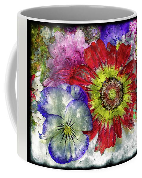 Abstract Coffee Mug featuring the painting 33a Abstract Floral Painting Digital Expressionism Art by Ricardos Creations