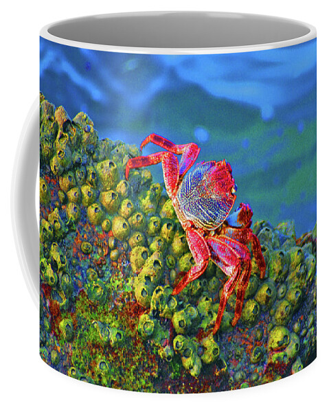 Crabs Coffee Mug featuring the digital art 37- The Precipice by Joseph Keane