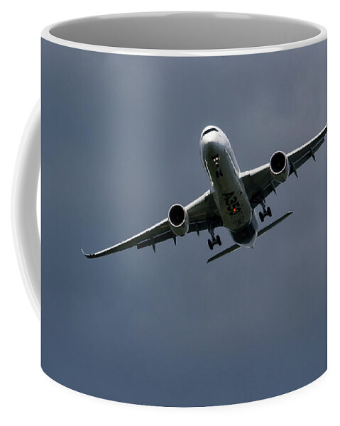 Transportation Coffee Mug featuring the photograph Airbus A350 #4 by Shirley Mitchell