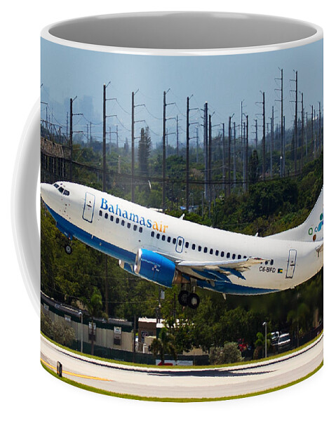 Bahamasair Coffee Mug featuring the photograph Bahamas Air #4 by Dart Humeston