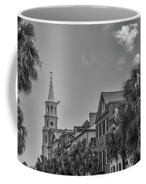 4 Corners Of The Law Coffee Mug featuring the photograph 4 Corners of the Law in Black and White by Dale Powell