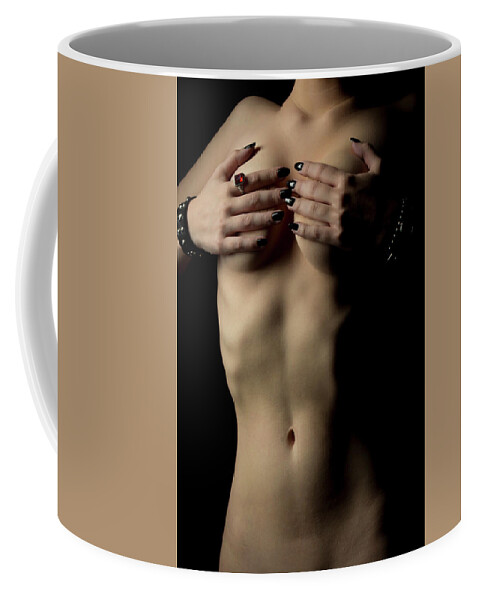 Implied Nude Coffee Mug featuring the photograph Elvira tribute #4 by La Bella Vita Boudoir