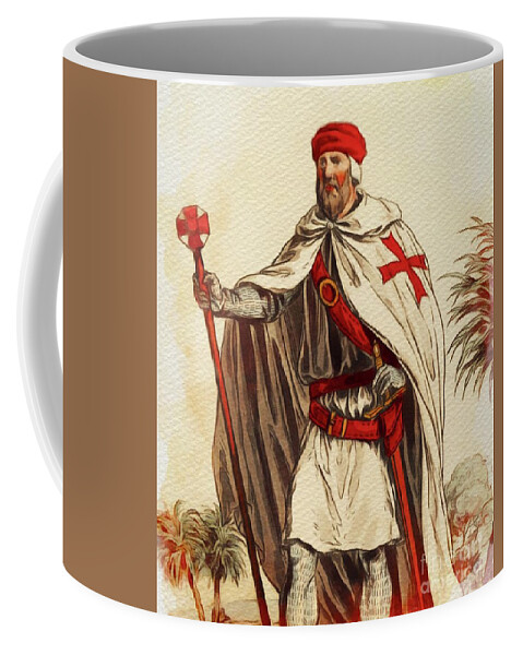 Knight Coffee Mug featuring the painting Knight Templar #4 by Esoterica Art Agency