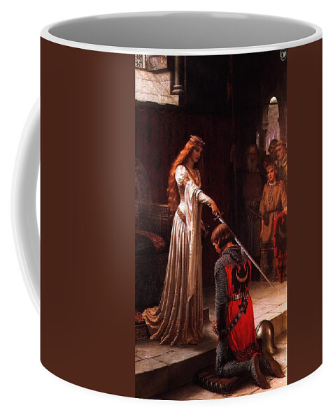 Blair Leighton Edmundal Coffee Mug featuring the painting Queen Guinevere and Sir Lancelot #4 by MotionAge Designs