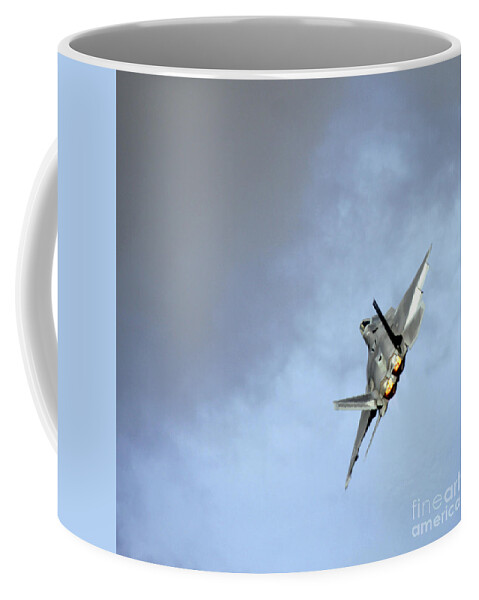 F-22 Coffee Mug featuring the photograph Raptor #4 by Ang El