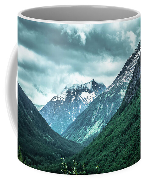 Tranquil Scene Coffee Mug featuring the photograph Rocky Mountains Nature Scenes On Alaska British Columbia Border #4 by Alex Grichenko