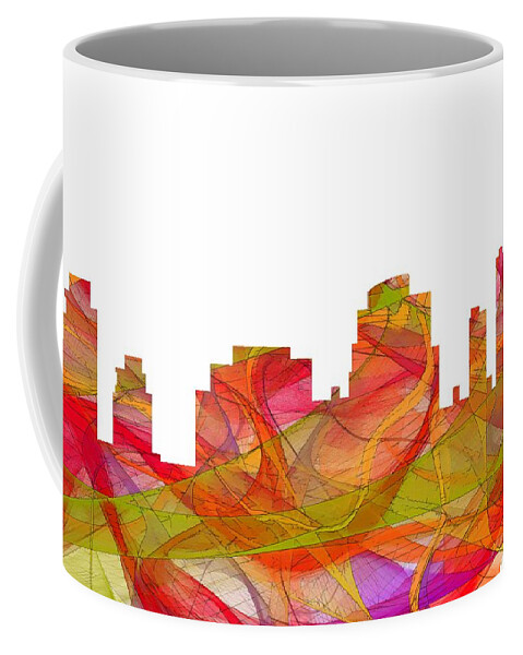 Tempe Arizona Skyline Coffee Mug featuring the digital art Tempe Arizona Skyline #4 by Marlene Watson