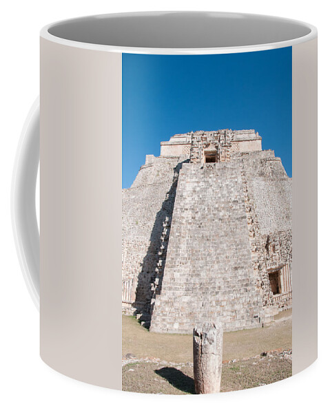 Mexico Yucatan Coffee Mug featuring the digital art Uxmal #4 by Carol Ailles