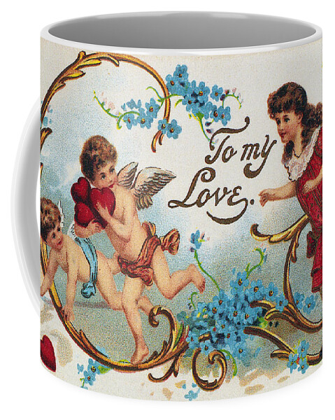 1910 Coffee Mug featuring the photograph Valentines Day Card #4 by Granger