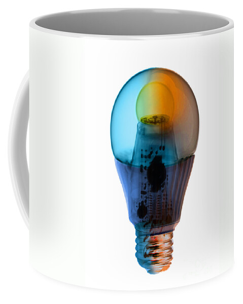 Xray Coffee Mug featuring the photograph X-ray Of An Energy Efficient Light #4 by Ted Kinsman