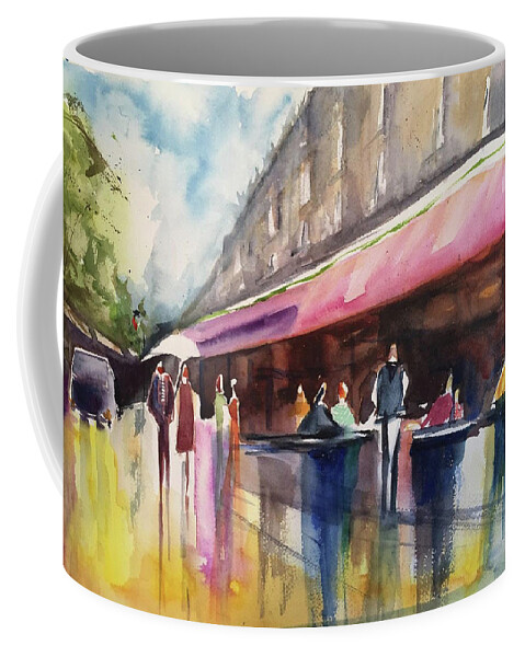 Landscape Coffee Mug featuring the painting Wine Or Tea? by Bonny Butler