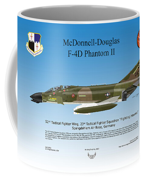 Mcdonnell Douglas Coffee Mug featuring the digital art McDonnell Douglas F-4D Phantom II #10 by Arthur Eggers
