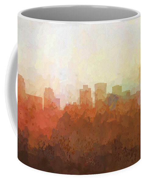 Norfolk Virginia Skyline Coffee Mug featuring the digital art Norfolk Virginia Skyline #5 by Marlene Watson