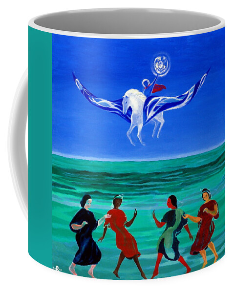 Sea Coffee Mug featuring the painting Sons of the Sun by Enrico Garff