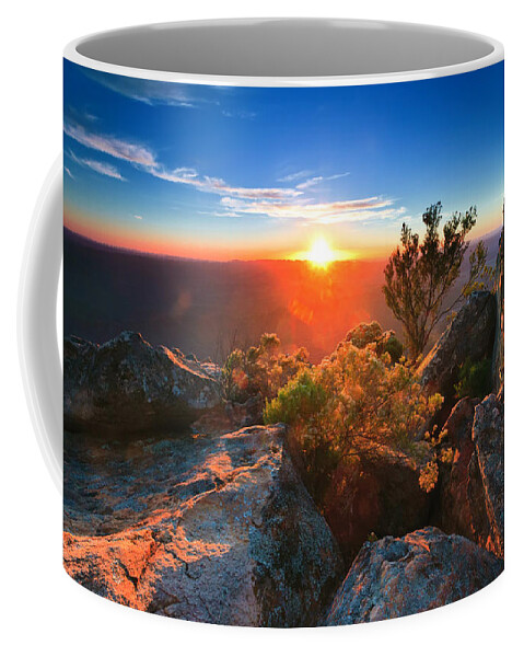 St Mary Peak Sunrise Outback Flinders Ranges South Australia Australian Landscape Landscapes Coffee Mug featuring the photograph St Mary Peak Sunrise #5 by Bill Robinson